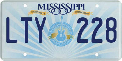 MS license plate LTY228