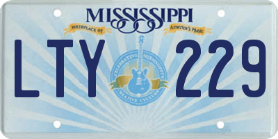 MS license plate LTY229