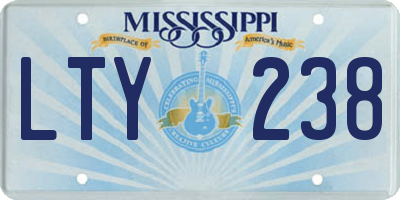 MS license plate LTY238