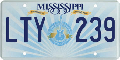 MS license plate LTY239