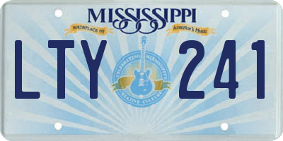 MS license plate LTY241