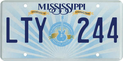 MS license plate LTY244