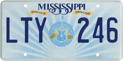 MS license plate LTY246
