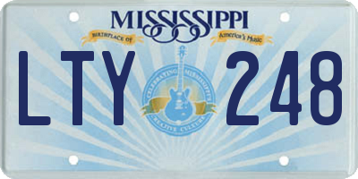 MS license plate LTY248