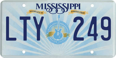 MS license plate LTY249