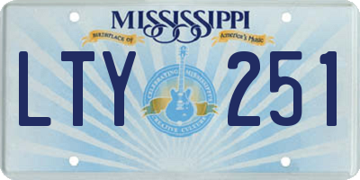 MS license plate LTY251