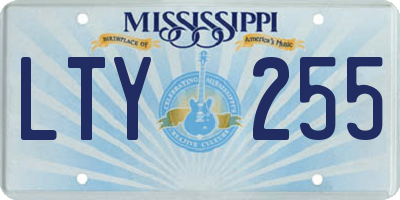 MS license plate LTY255