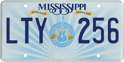 MS license plate LTY256