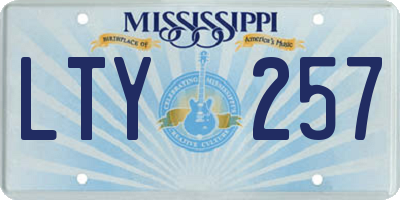 MS license plate LTY257