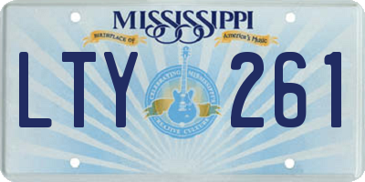MS license plate LTY261