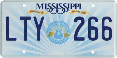 MS license plate LTY266