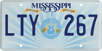 MS license plate LTY267