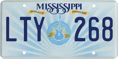 MS license plate LTY268