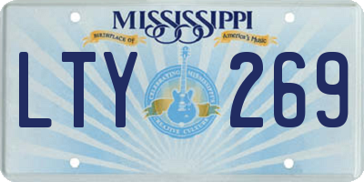 MS license plate LTY269