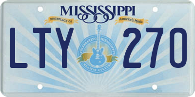MS license plate LTY270