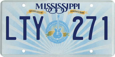 MS license plate LTY271