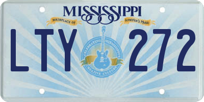 MS license plate LTY272