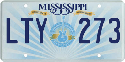 MS license plate LTY273