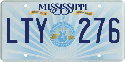 MS license plate LTY276