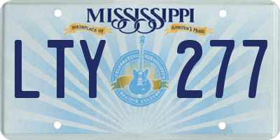 MS license plate LTY277