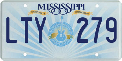 MS license plate LTY279