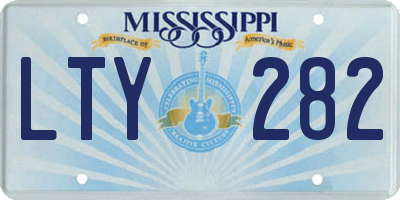 MS license plate LTY282