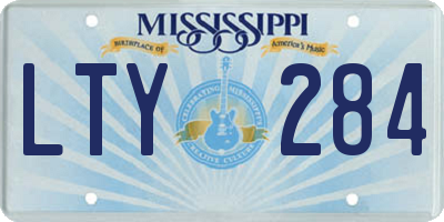 MS license plate LTY284