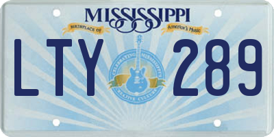 MS license plate LTY289