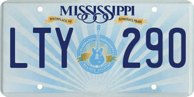 MS license plate LTY290