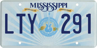 MS license plate LTY291
