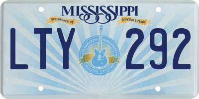MS license plate LTY292