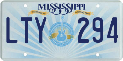 MS license plate LTY294