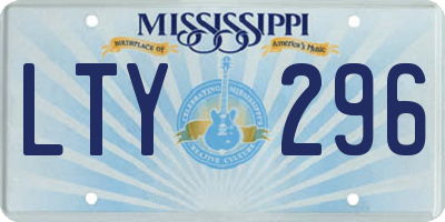 MS license plate LTY296