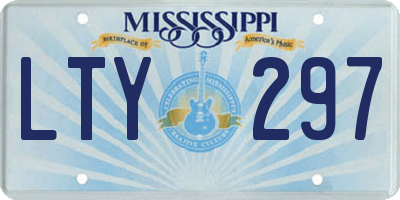 MS license plate LTY297