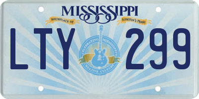 MS license plate LTY299