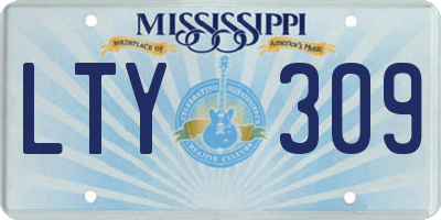 MS license plate LTY309