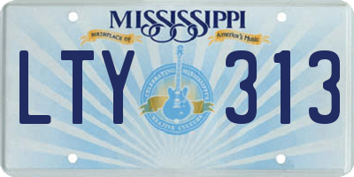 MS license plate LTY313