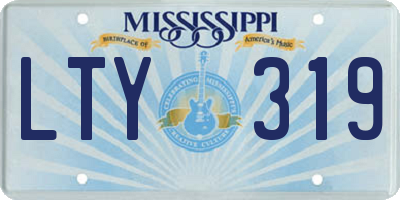 MS license plate LTY319