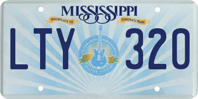 MS license plate LTY320