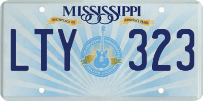 MS license plate LTY323