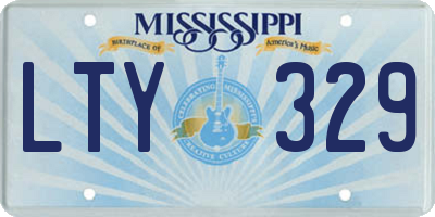 MS license plate LTY329