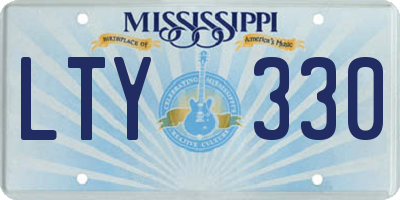 MS license plate LTY330