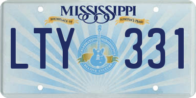 MS license plate LTY331