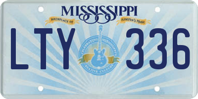 MS license plate LTY336
