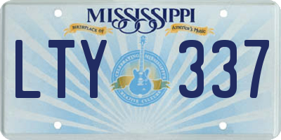 MS license plate LTY337