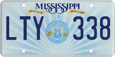 MS license plate LTY338