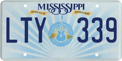 MS license plate LTY339