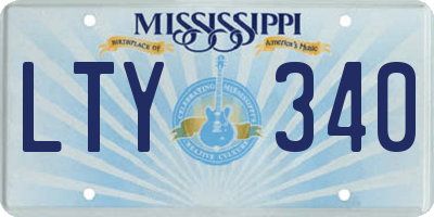 MS license plate LTY340