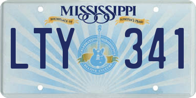 MS license plate LTY341