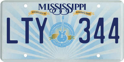 MS license plate LTY344
